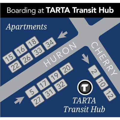 Image of bus lineup locations